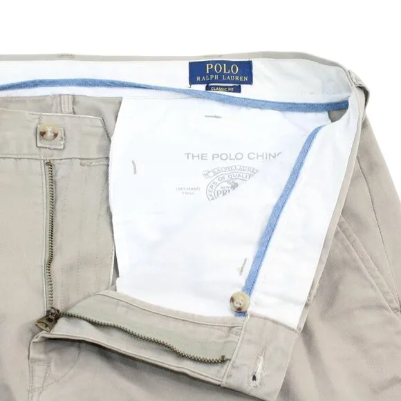 Polo Ralph Lauren Mens Sz 32X29 Stretch Classic Fit Flat Chino Light Tan Pants - Picture 8 of 16